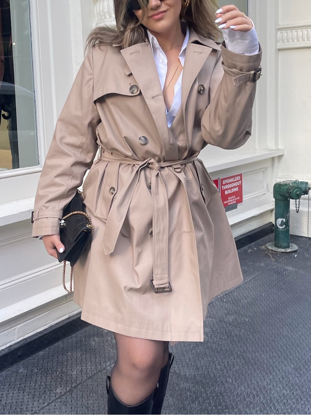 Ralph Lauren Taupe Belted Trench Coat